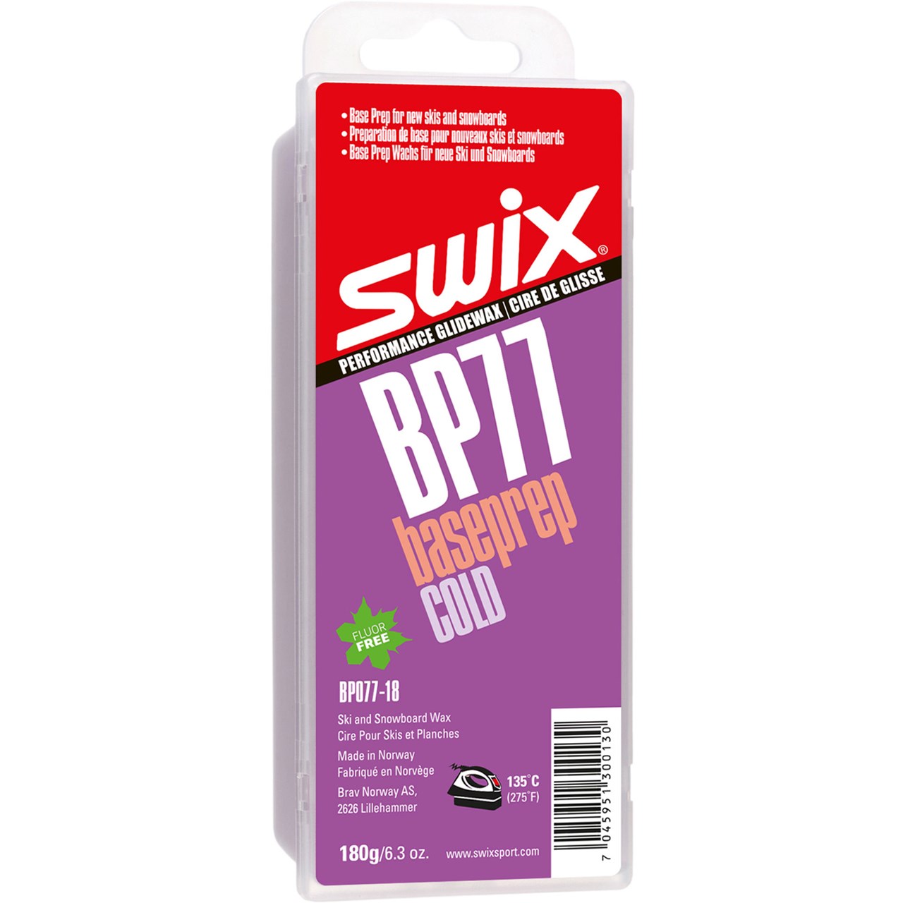 SWIX BP77 BASEPREP HARD WAX 180G